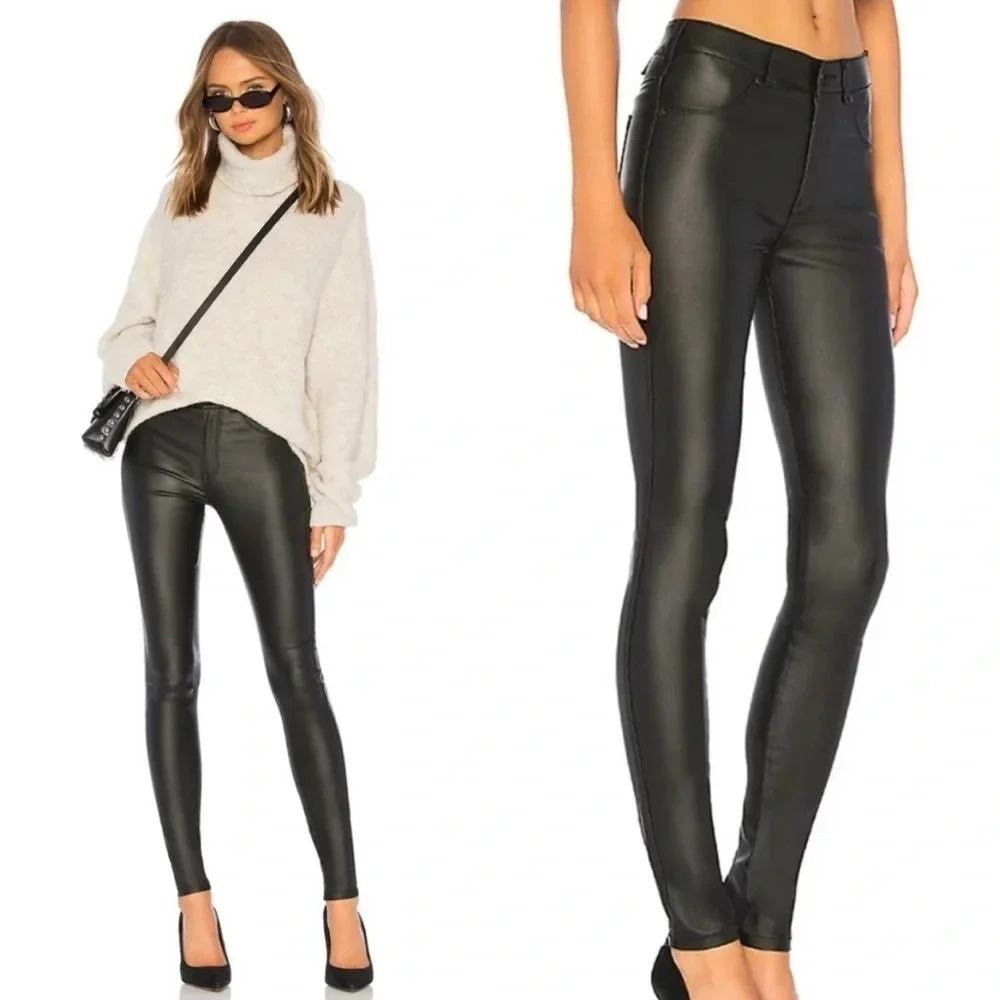 NWT Sanctuary Social Standard Coated Ankle Skinny Black Jeans